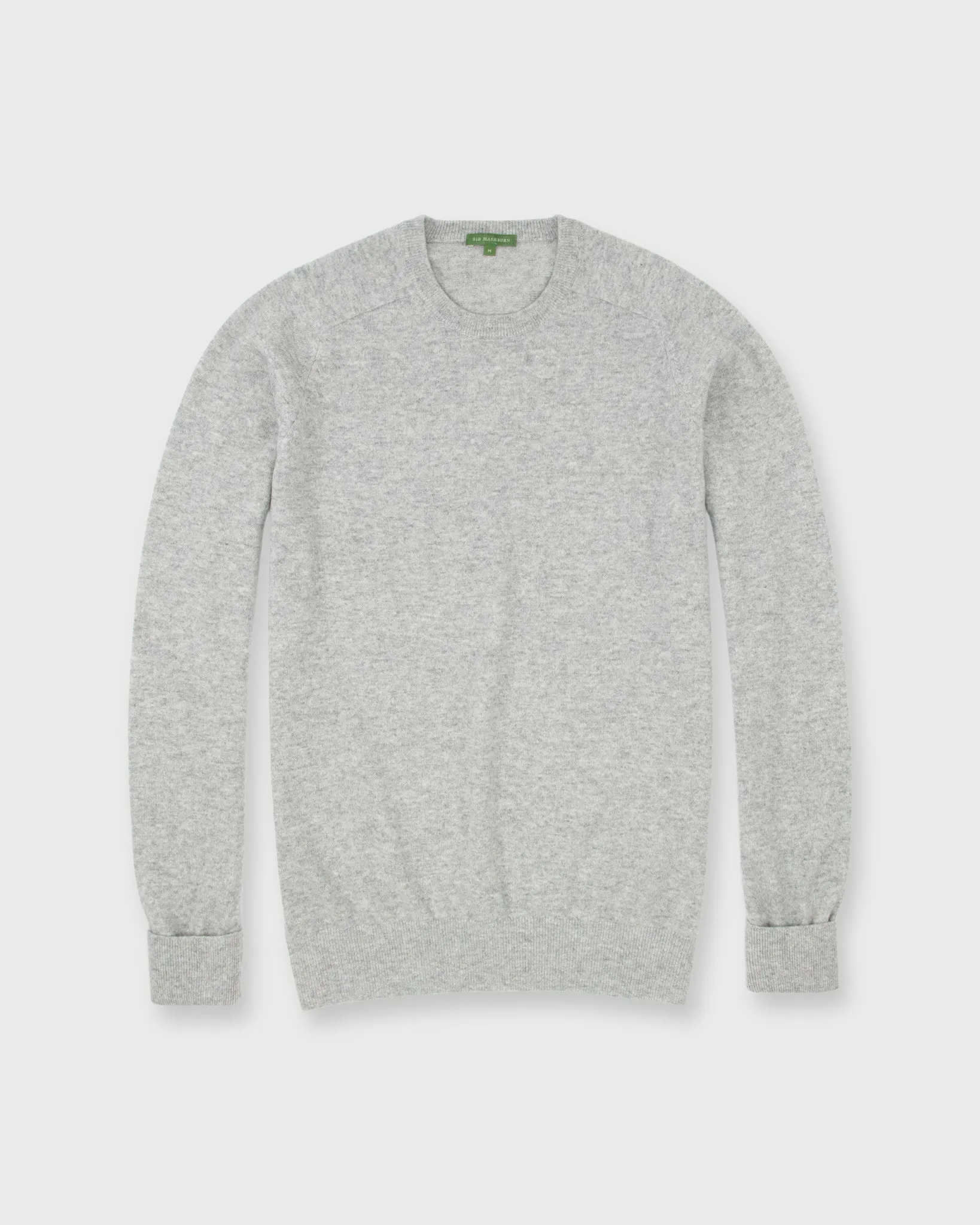 Classic Crewneck Sweater in Pale Heather Grey Cashmere sold by Mashburn