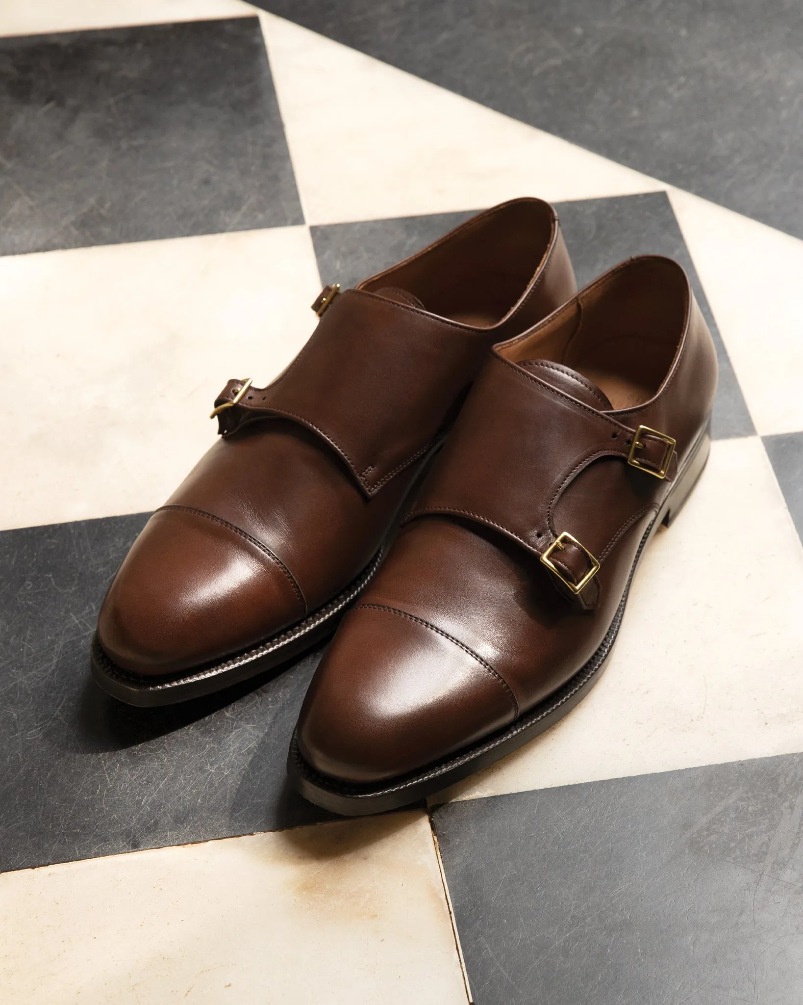Double Monk Strap in Espresso Calfskin sold by Mashburn product image thumbnail 3