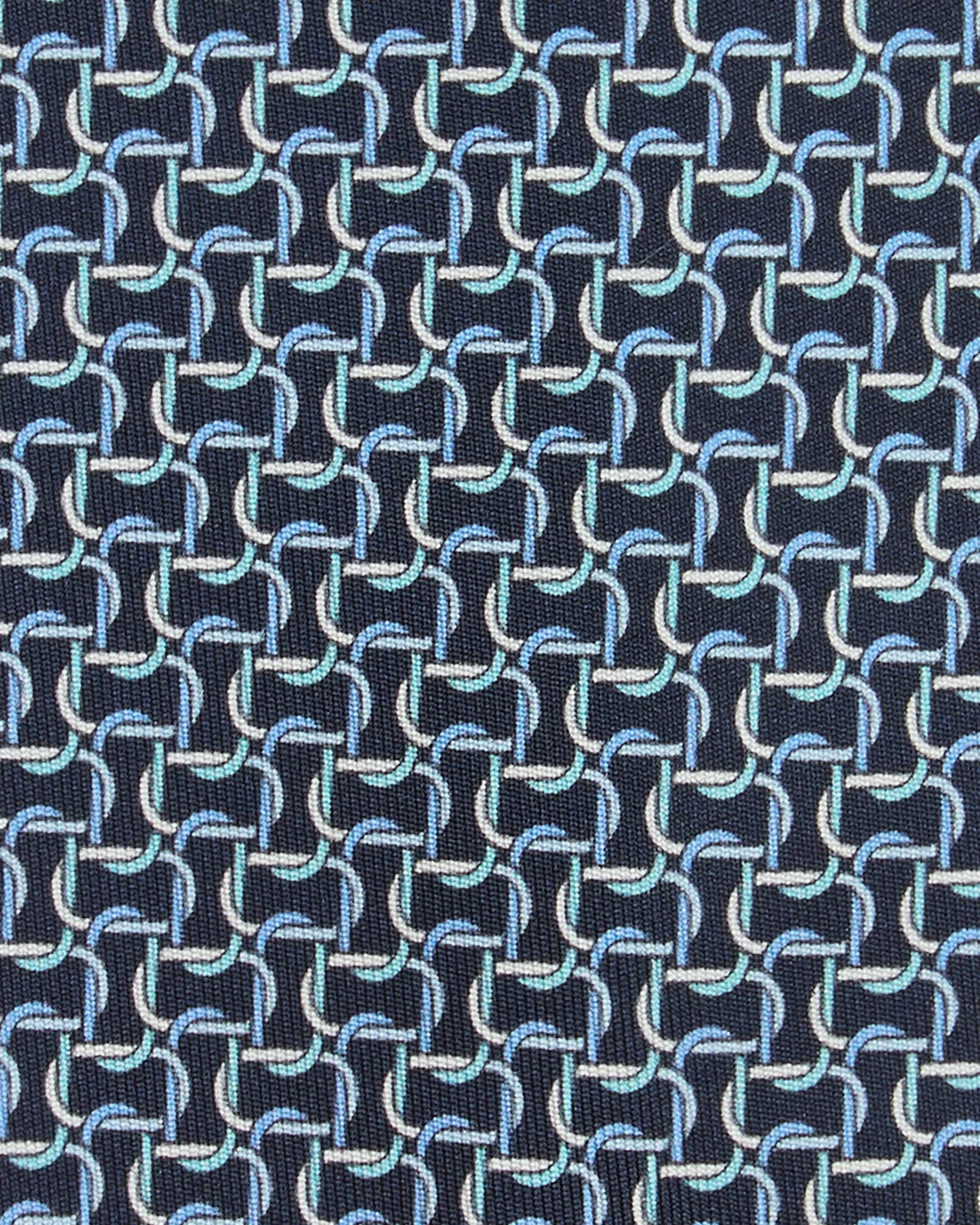 Silk Print Tie in Blue/Sky/Green Links sold by Mashburn product image thumbnail 2