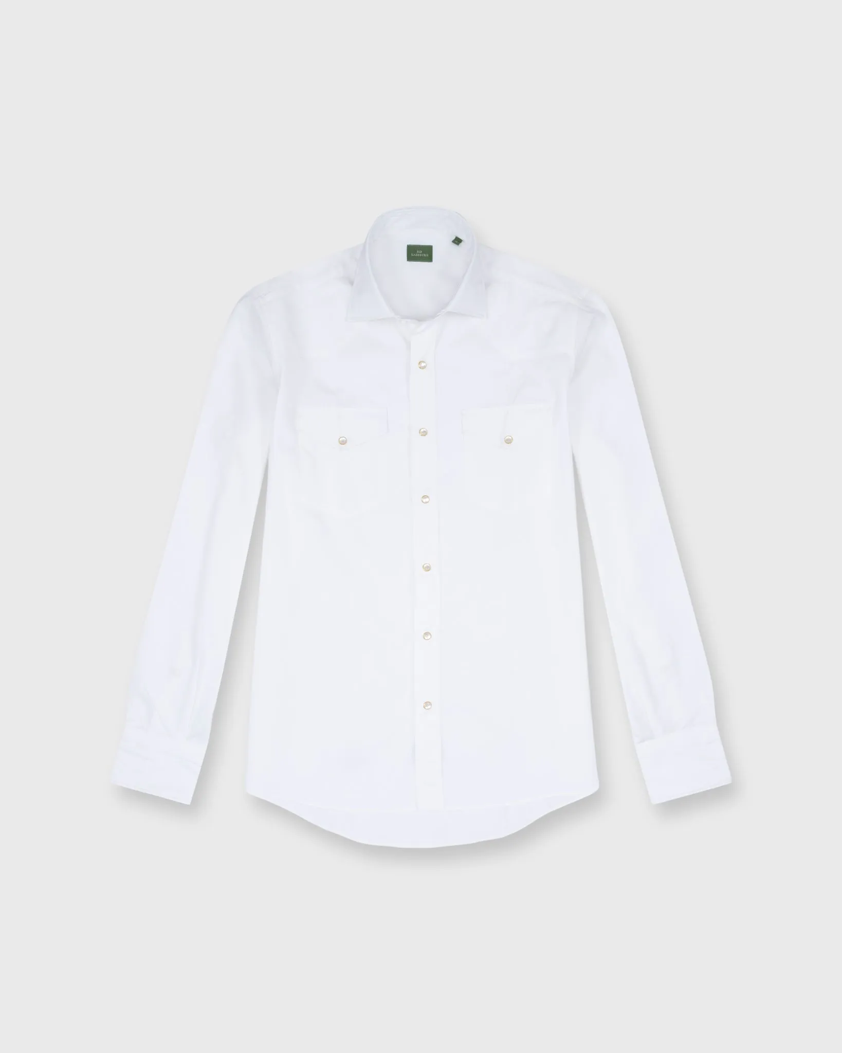 Western Work Shirt in White Poplin sold by Mashburn product image thumbnail 2