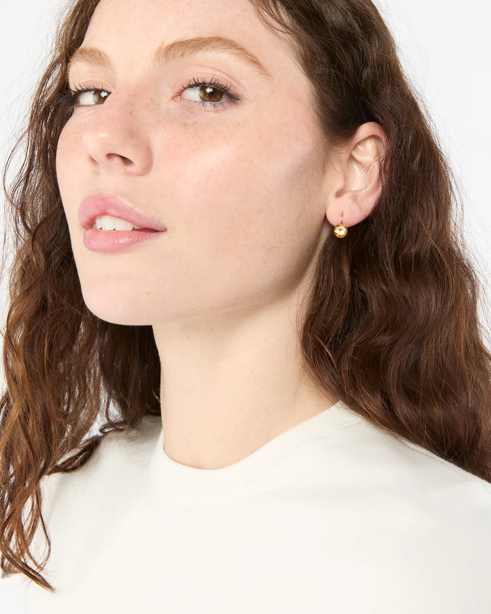 Extra Small Brilliant Earrings in Citrine sold by Mashburn product image thumbnail 3