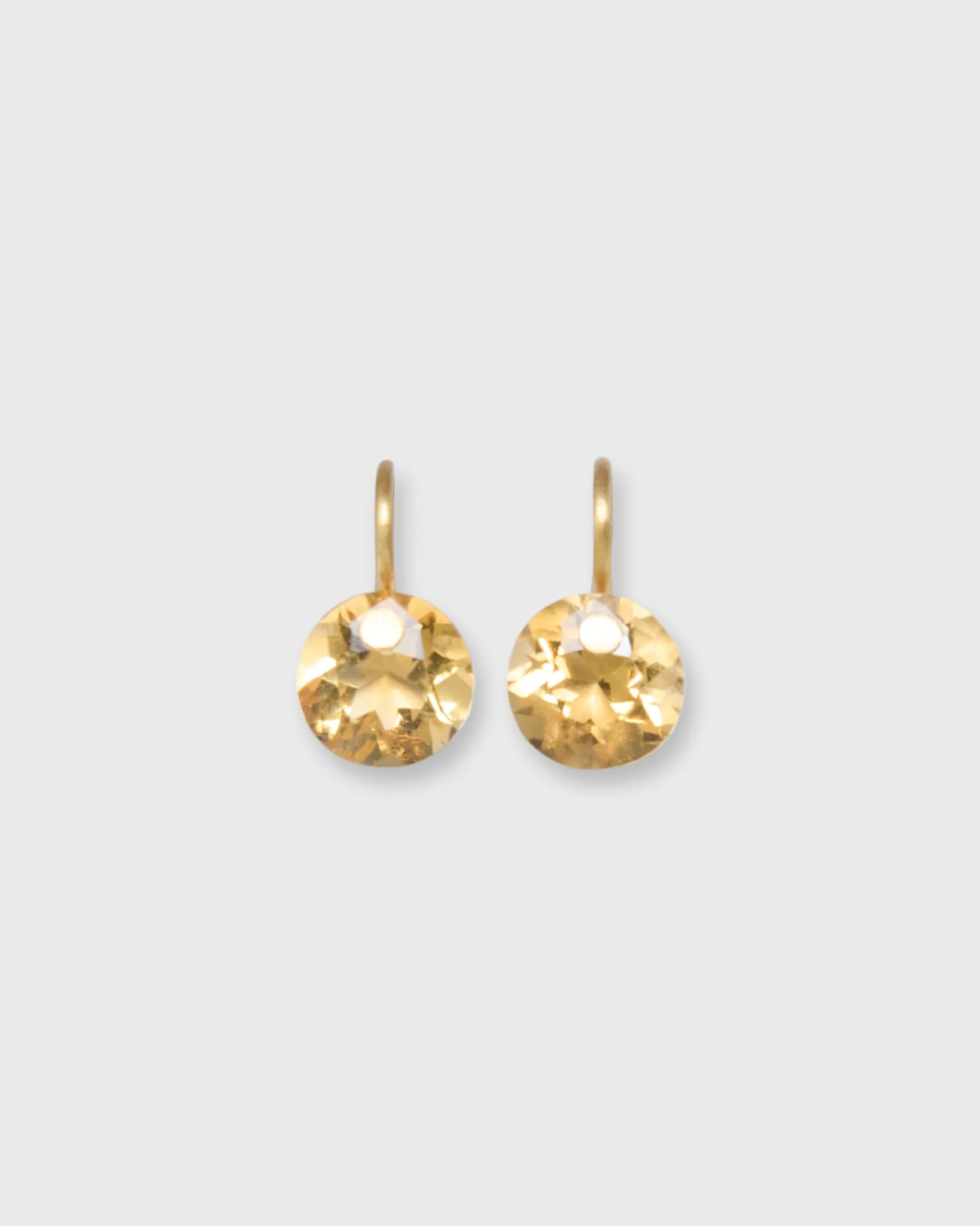 Extra Small Brilliant Earrings in Citrine sold by Mashburn
