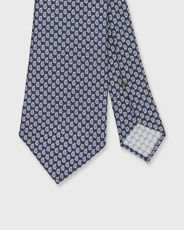 Silk Print Tie in Navy/Bone/Sky Paisley sold by Mashburn