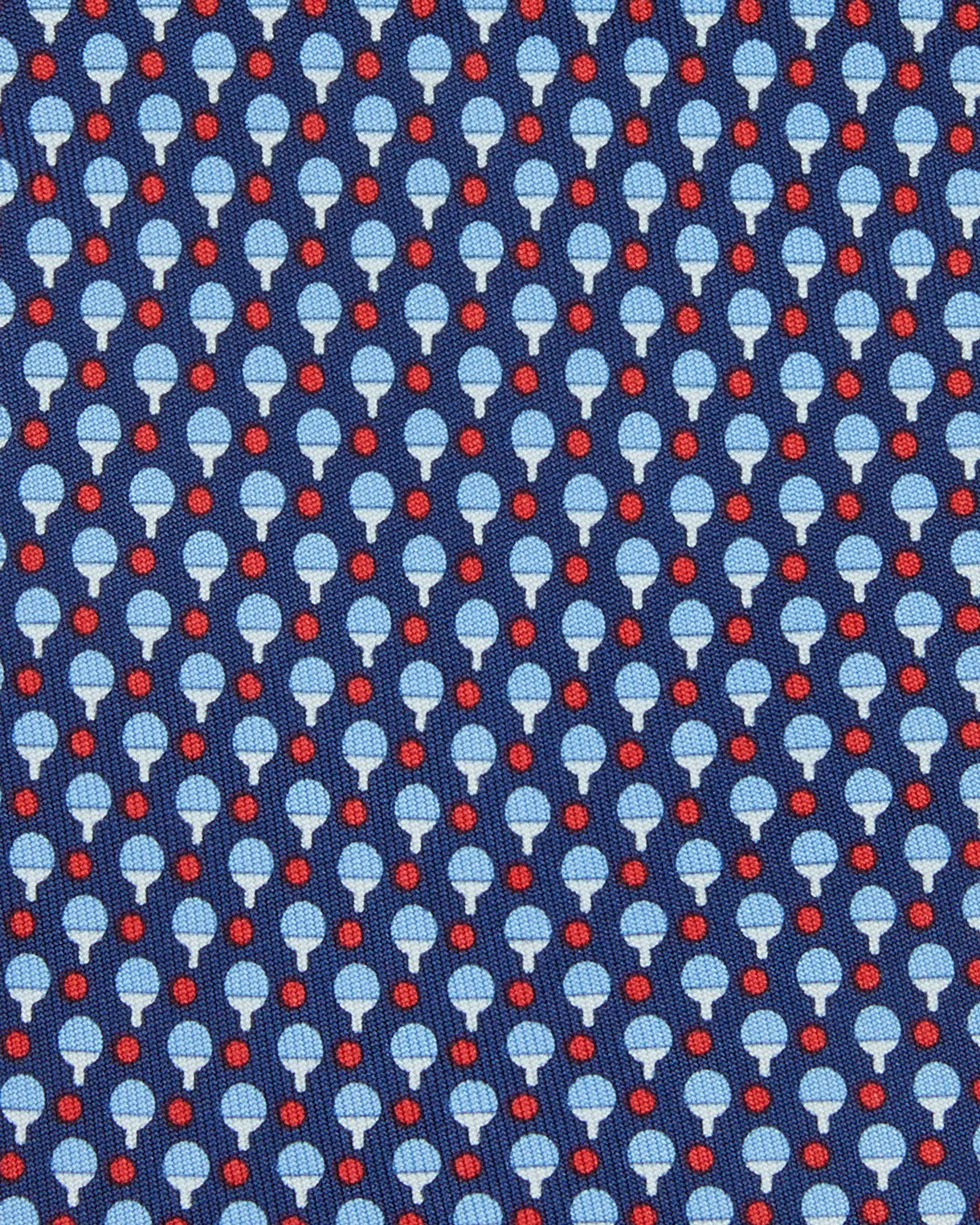 Silk Print Tie in Navy/Red Ping Pong sold by Mashburn product image thumbnail 2
