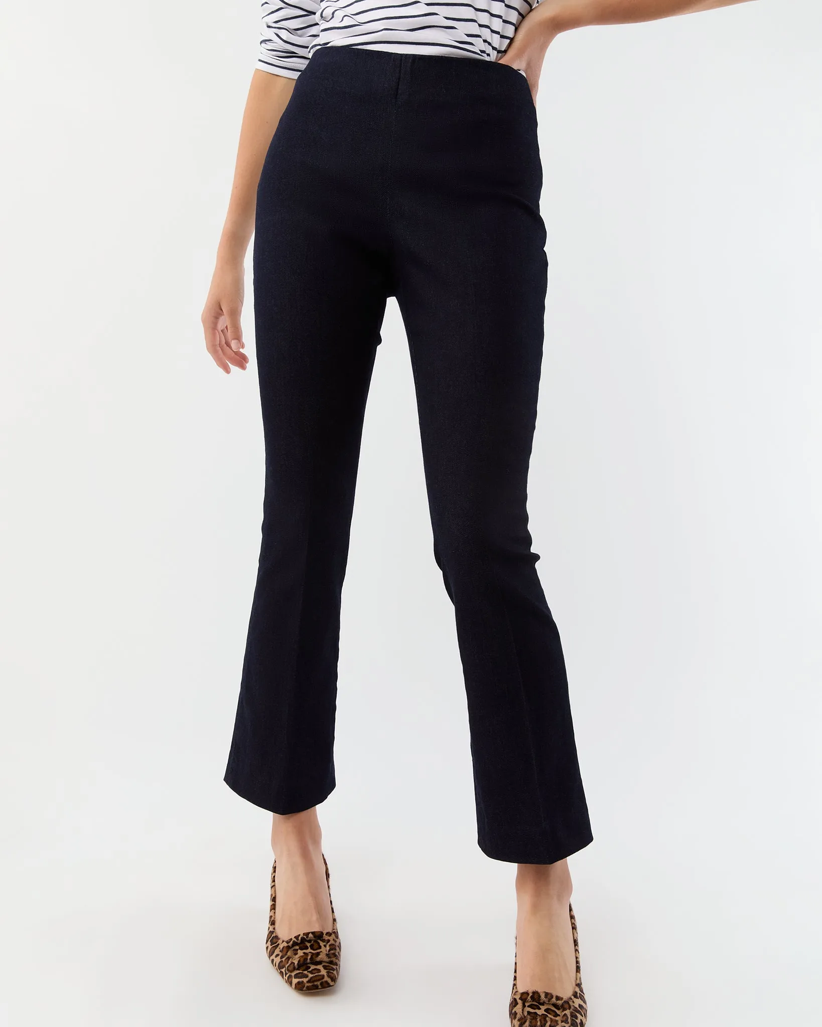 Faye Flare Cropped Pant in Indigo Stretch Denim sold by Mashburn product image thumbnail 3