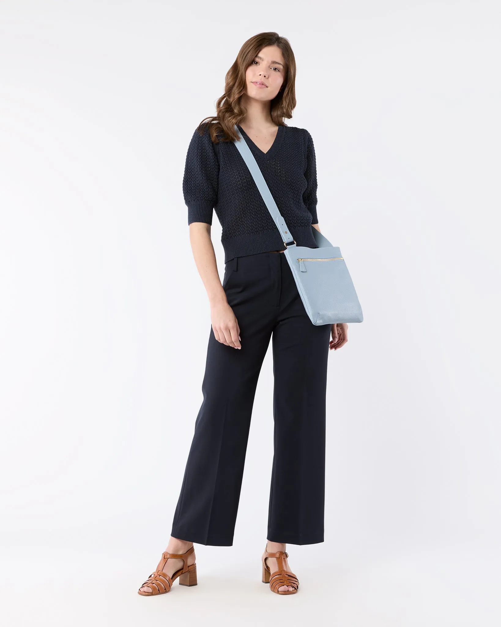 Crossbody Pouch in Mist Leather sold by Mashburn product image thumbnail 2