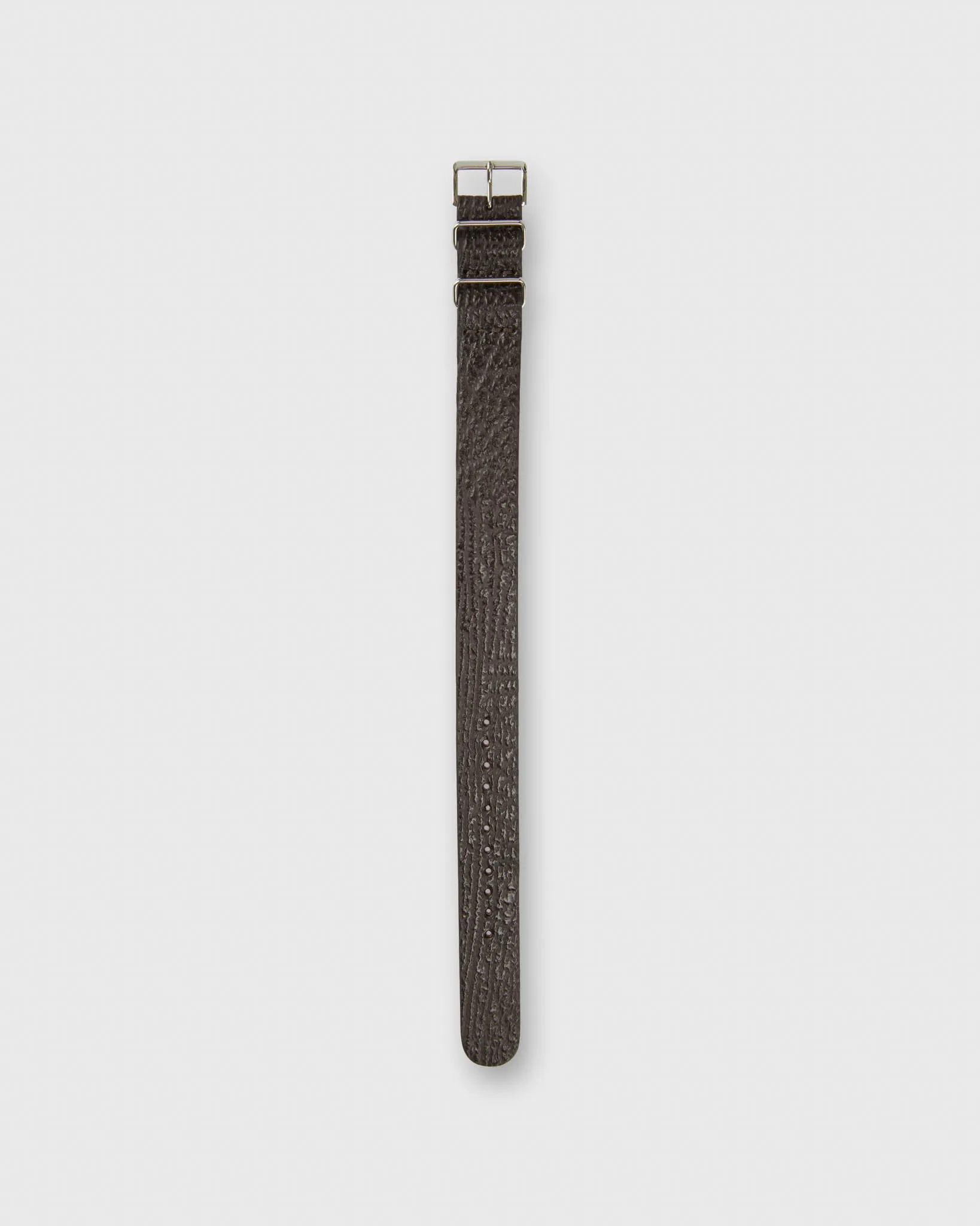 One-Piece Watch Strap in Chocolate Sharkskin sold by Mashburn