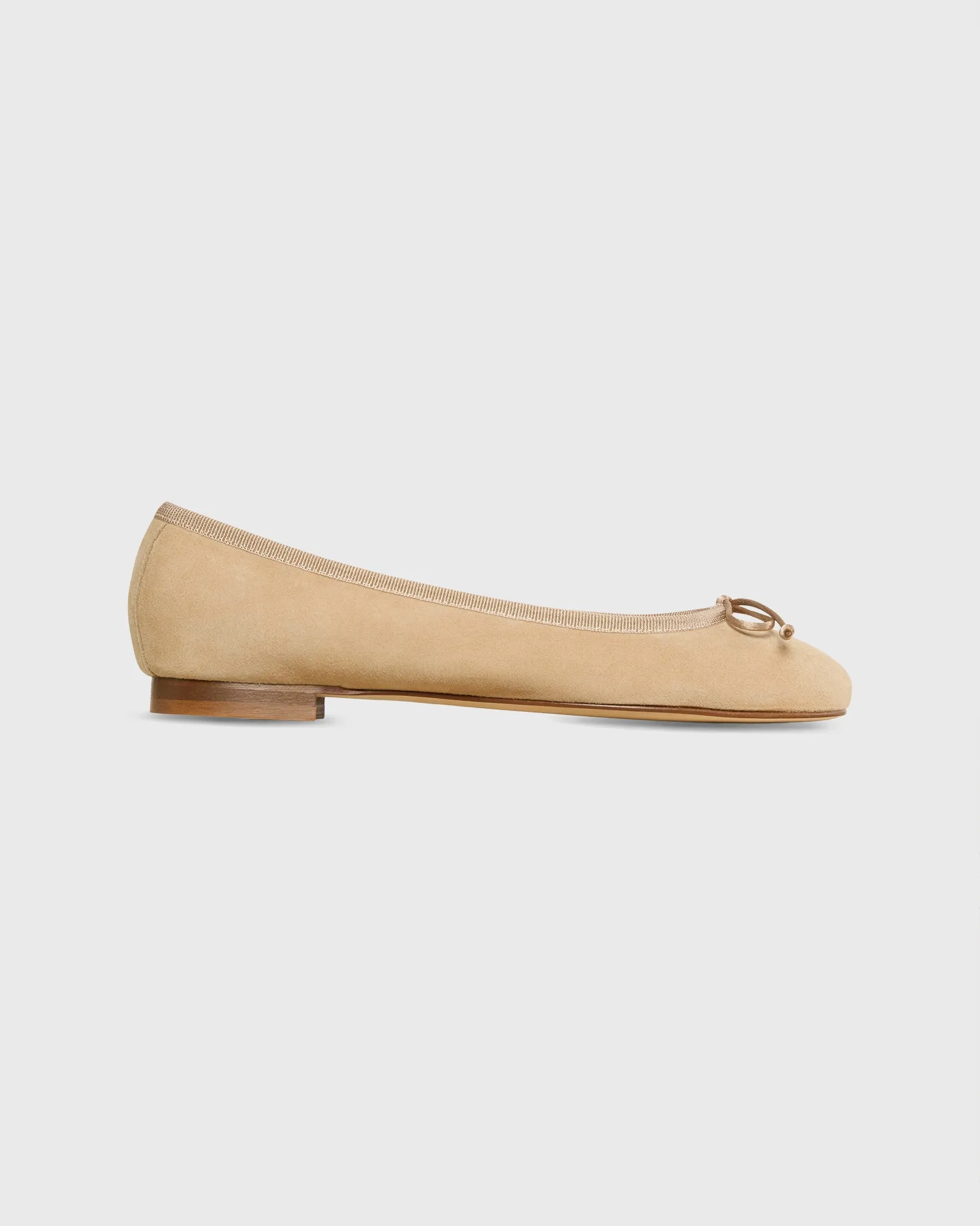 Ballet Flat in Camel Suede sold by Mashburn