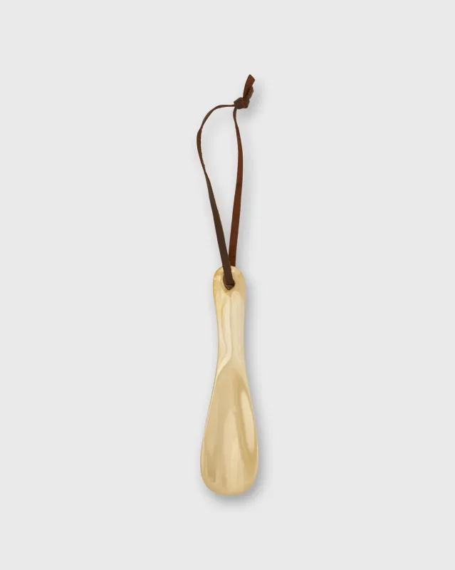 Small Classic Shoe Horn in Brass sold by Mashburn