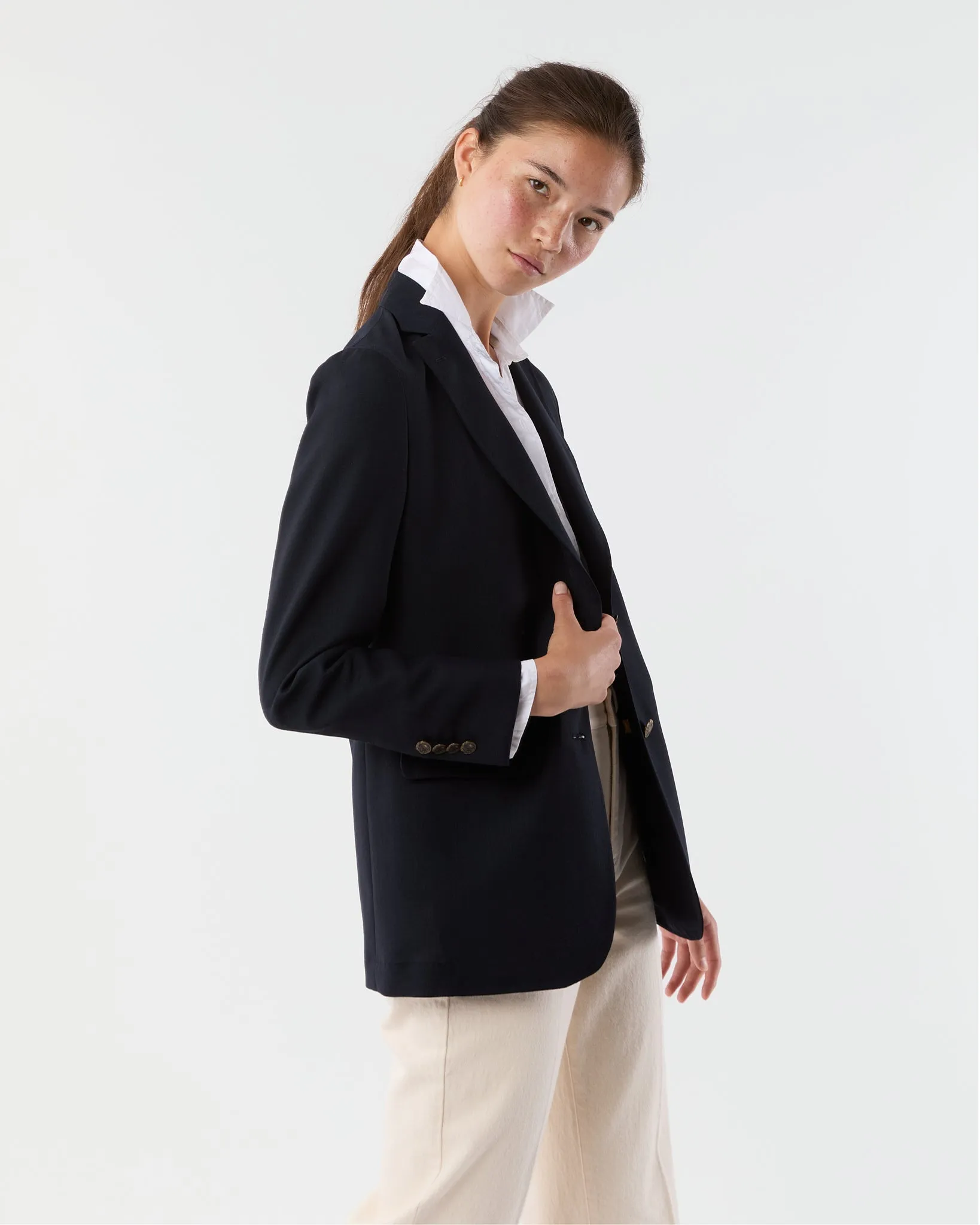 Ghost Blazer in Navy High-Twist sold by Mashburn product image thumbnail 4