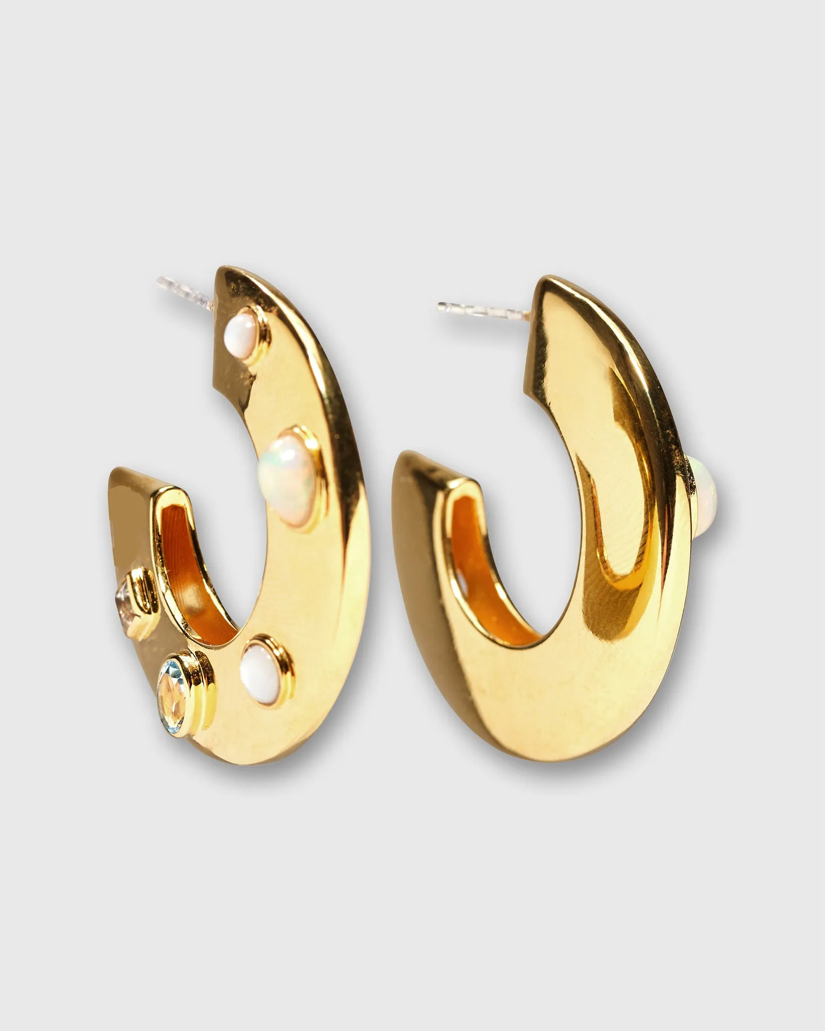 Saucer Hoop Earrings in Dotted Pearl sold by Mashburn product image thumbnail 4