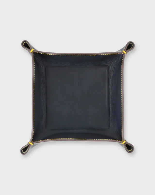 Medium Tray in Navy Leather sold by Mashburn