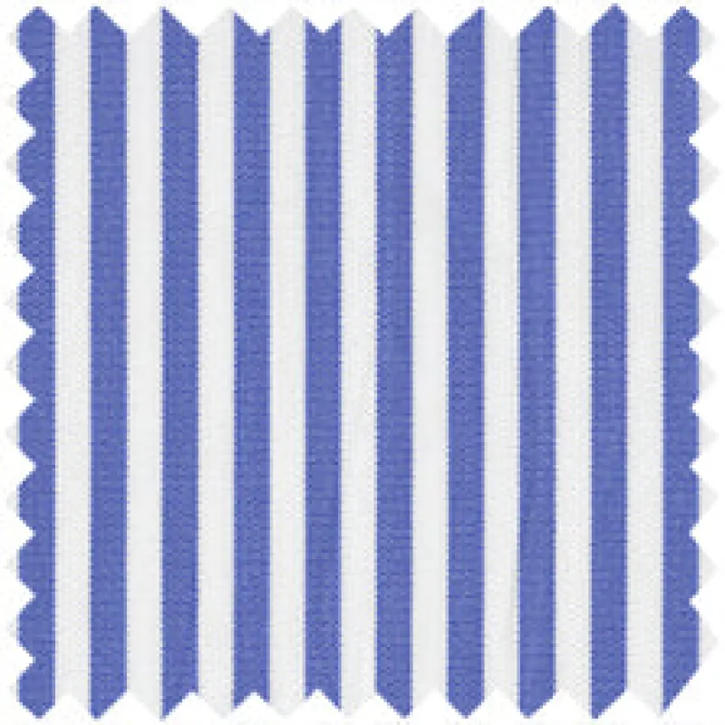 Made-to-Order Mandarin Tunic in Blue Bengal Stripe Poplin sold by Mashburn