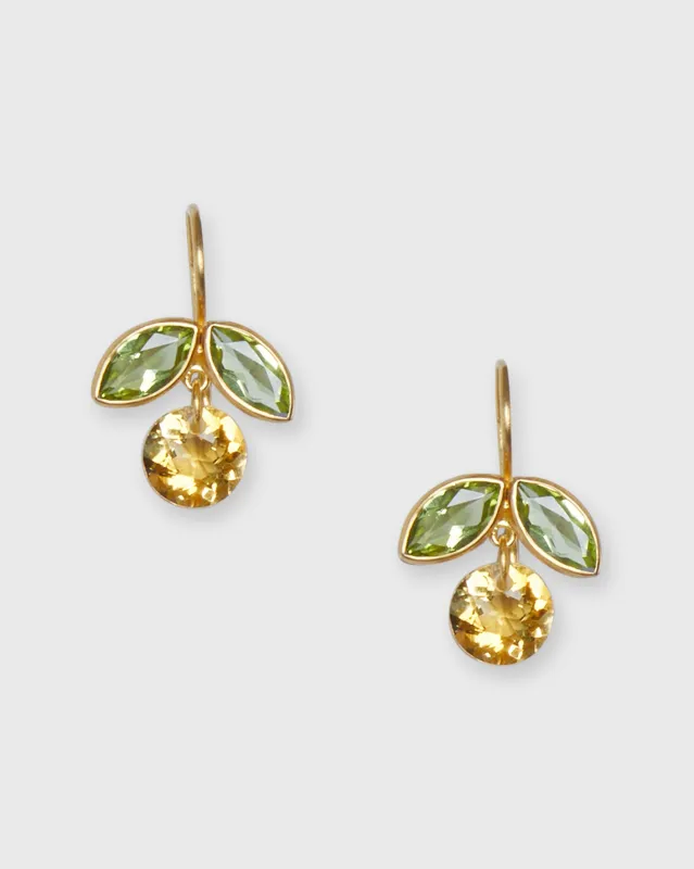 Apple Earrings in Peridot/Citrine sold by Mashburn