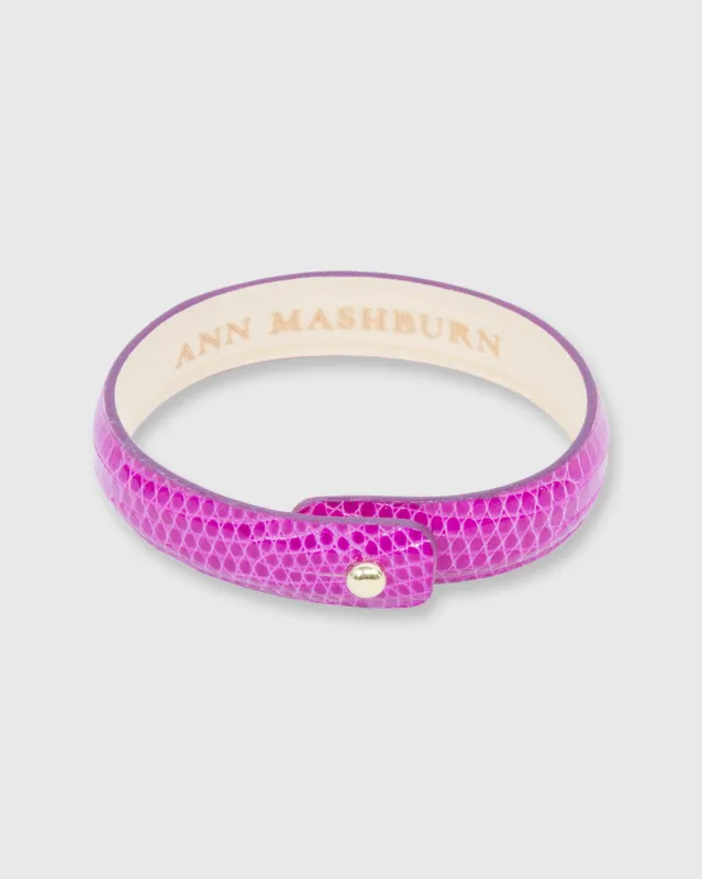 0.5" Lizard Cuff Bracelet in Azalea sold by Mashburn