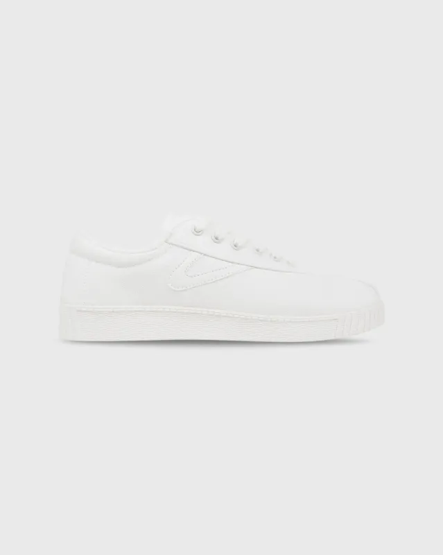 Women's Nylite Canvas Sneaker in White/White sold by Mashburn