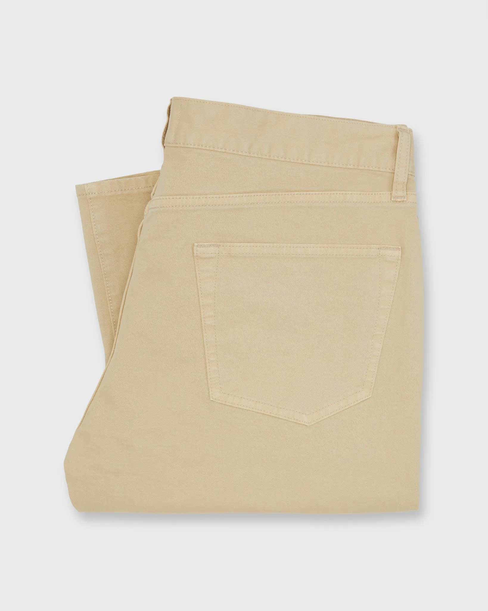 Slim Straight 5-Pocket Pant in Khaki Twill sold by Mashburn