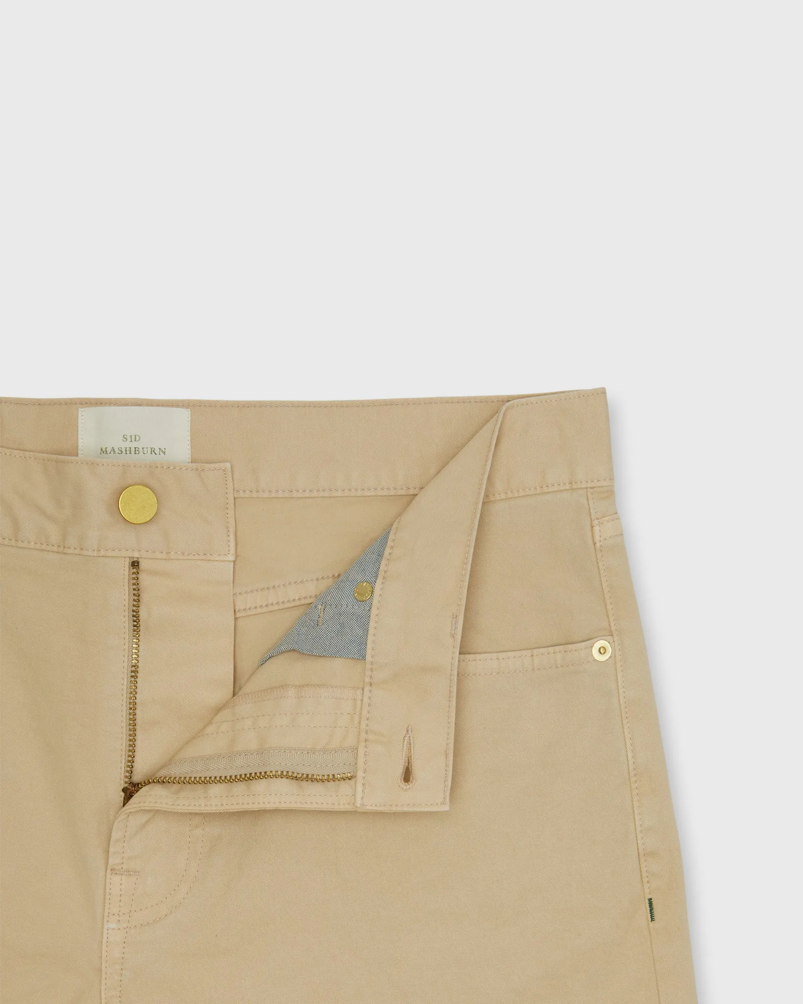 Slim Straight 5-Pocket Pant in Khaki Twill sold by Mashburn product image thumbnail 3