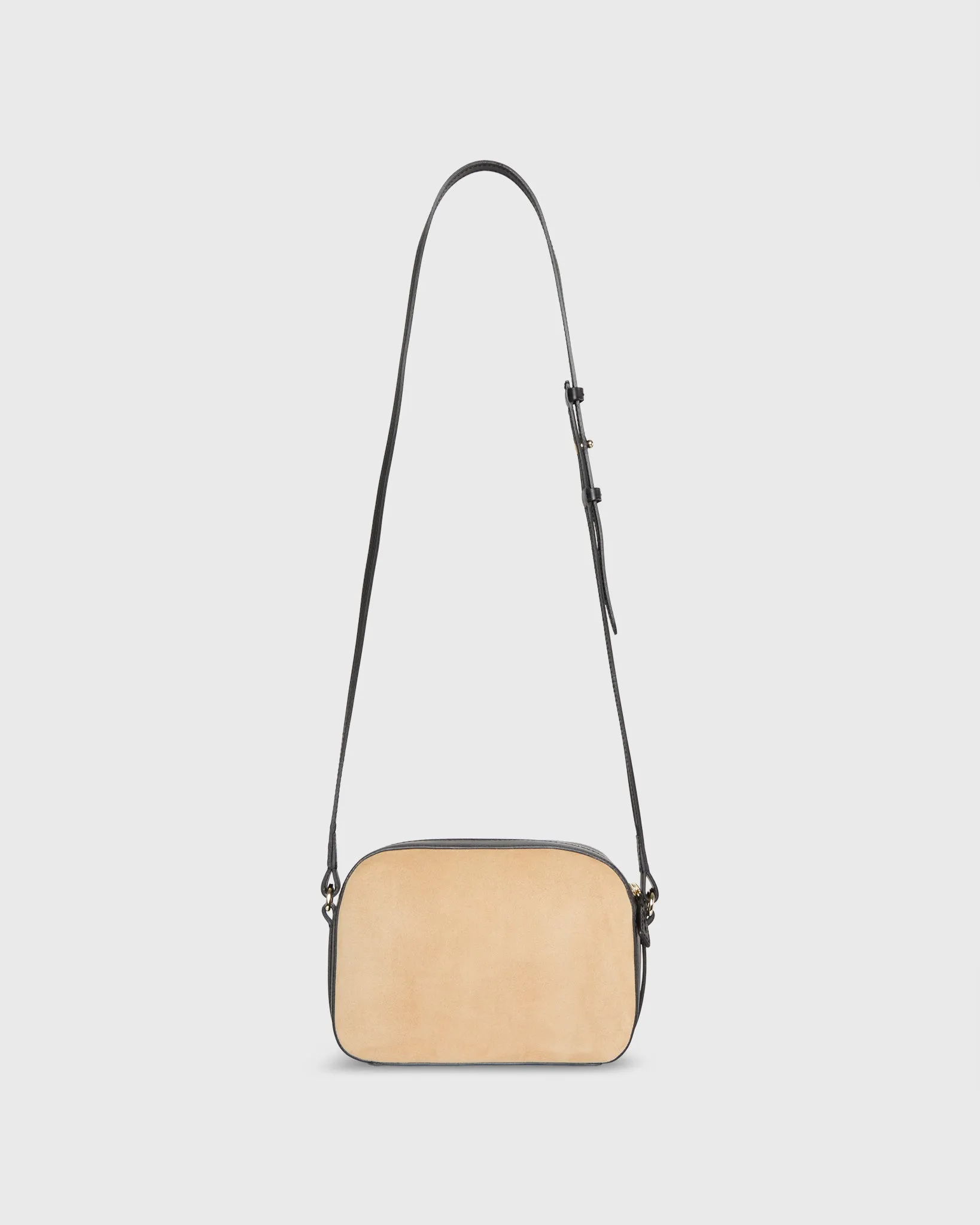 Bea Crossbody Bag in Camel Suede sold by Mashburn
