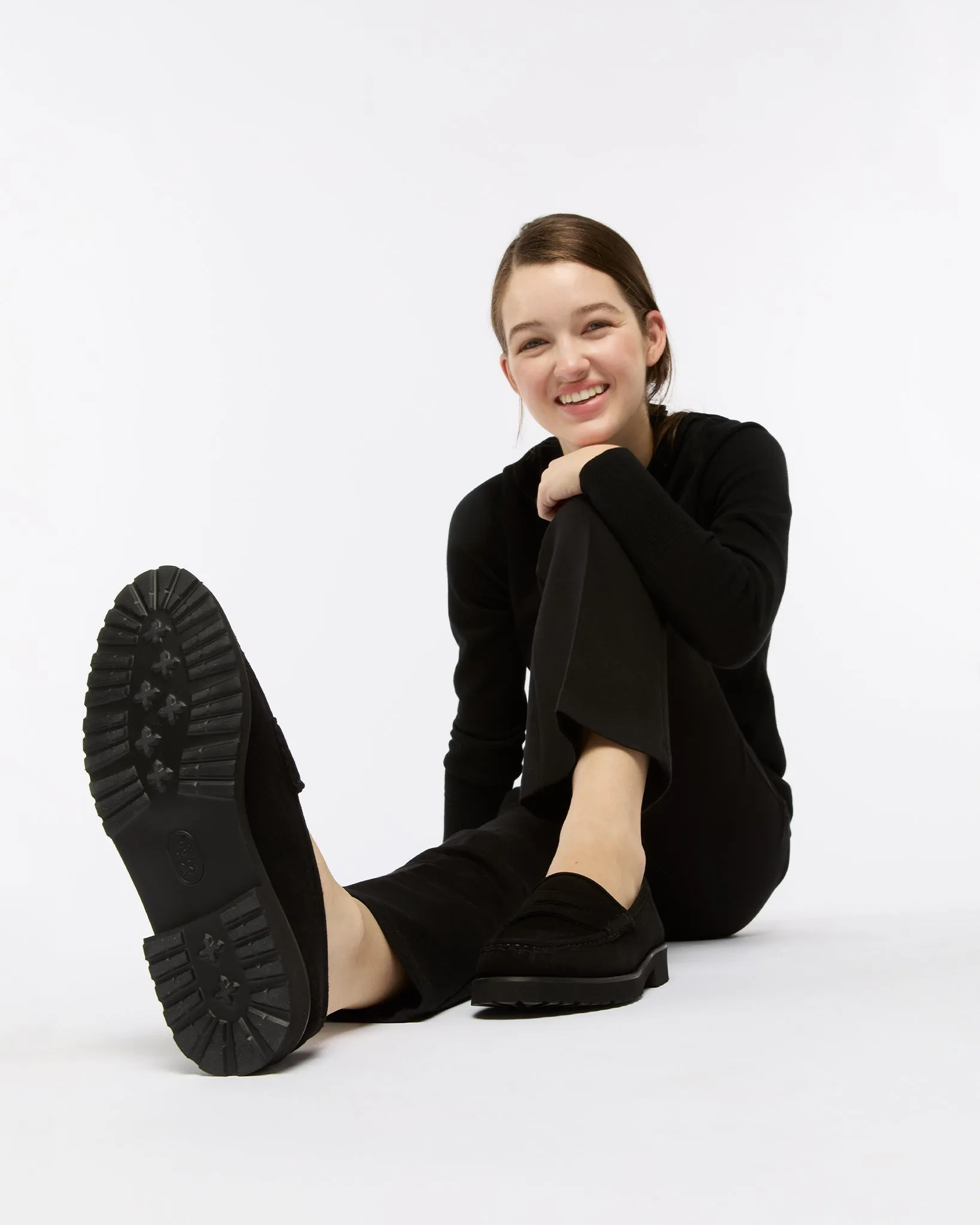 Lug Sole Loafer in Black Suede sold by Mashburn product image thumbnail 4