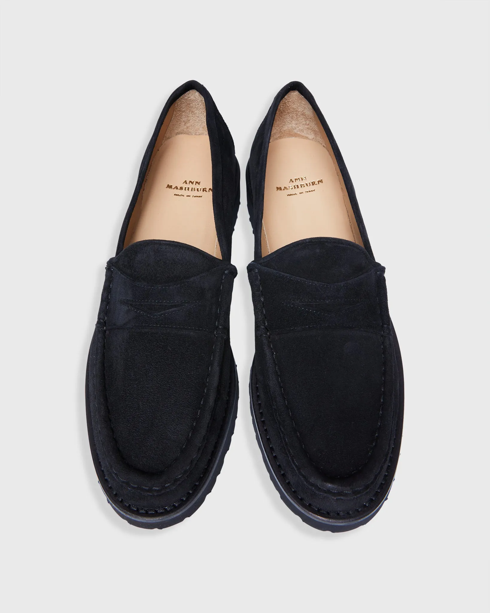 Lug Sole Loafer in Black Suede sold by Mashburn product image thumbnail 2