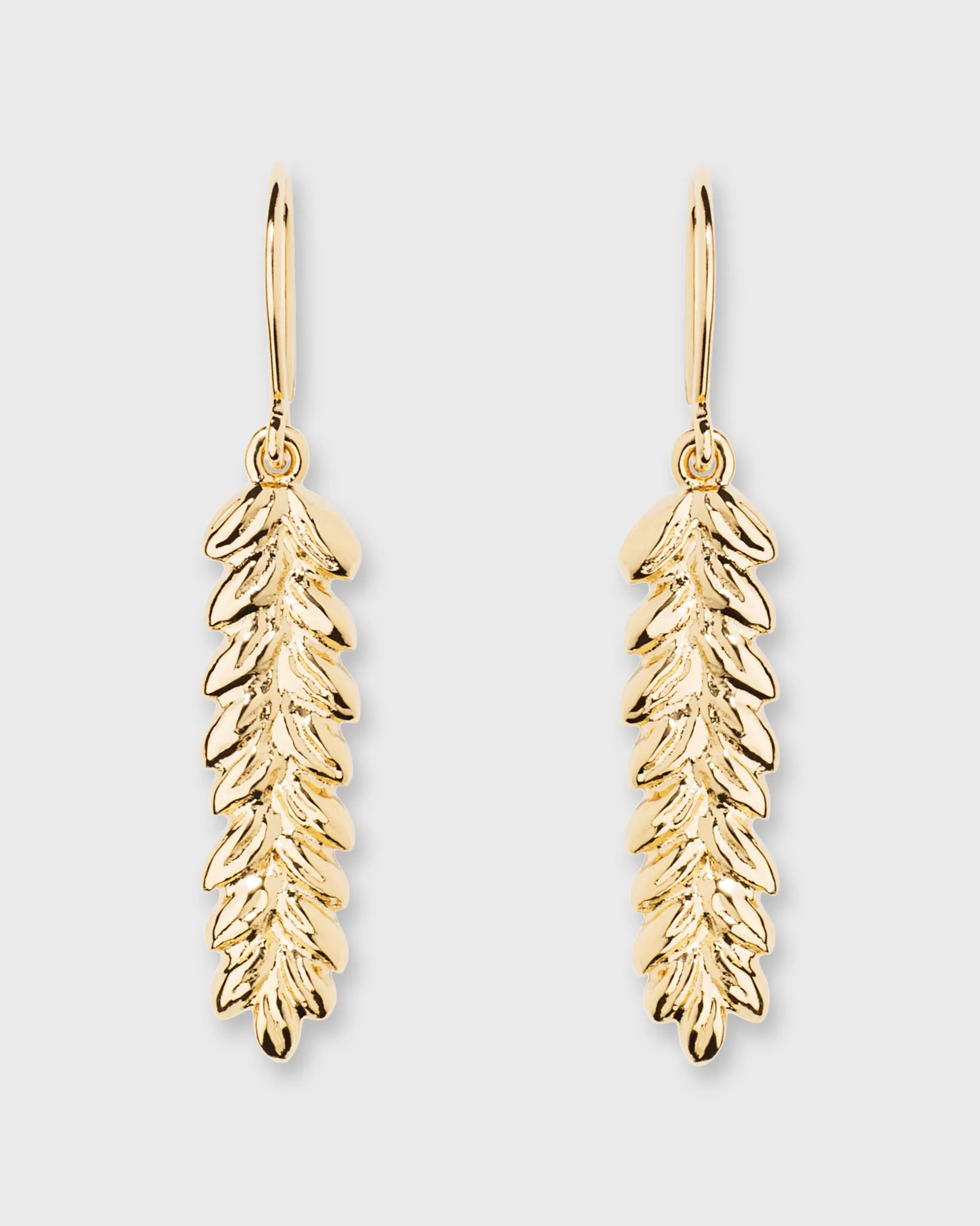 Small Wheat Charm Earrings in Gold sold by Mashburn product image thumbnail 2