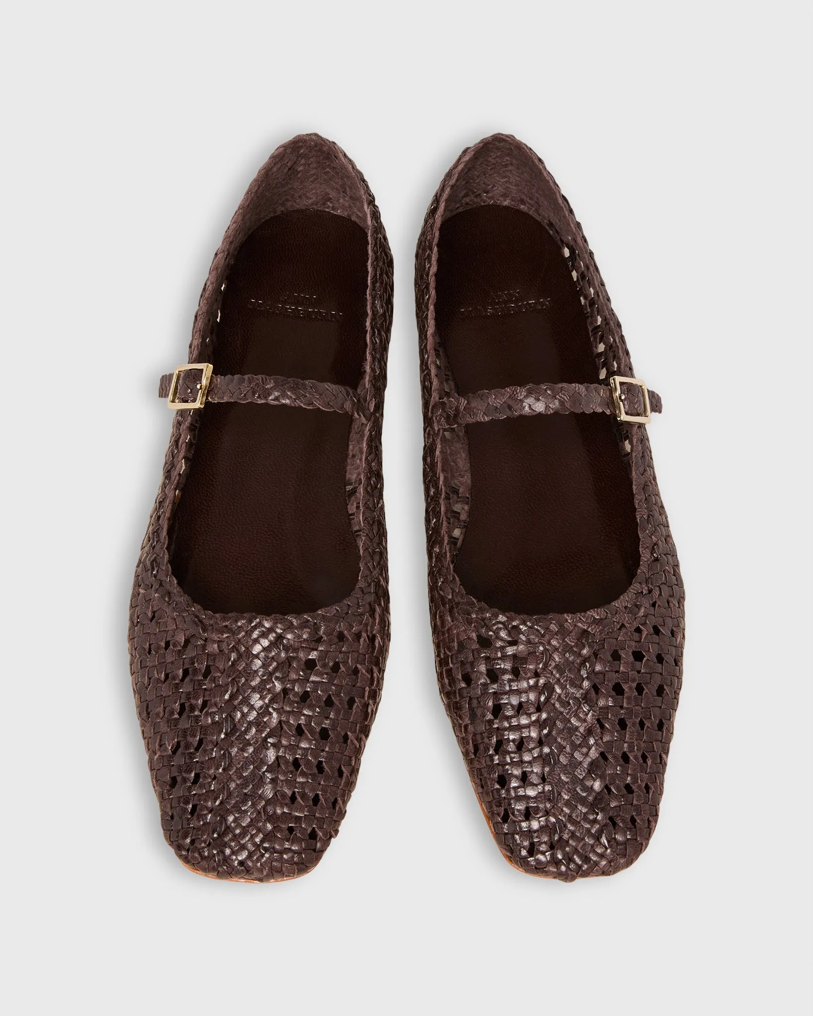 Handwoven Mary Jane in Chocolate Leather sold by Mashburn product image thumbnail 2