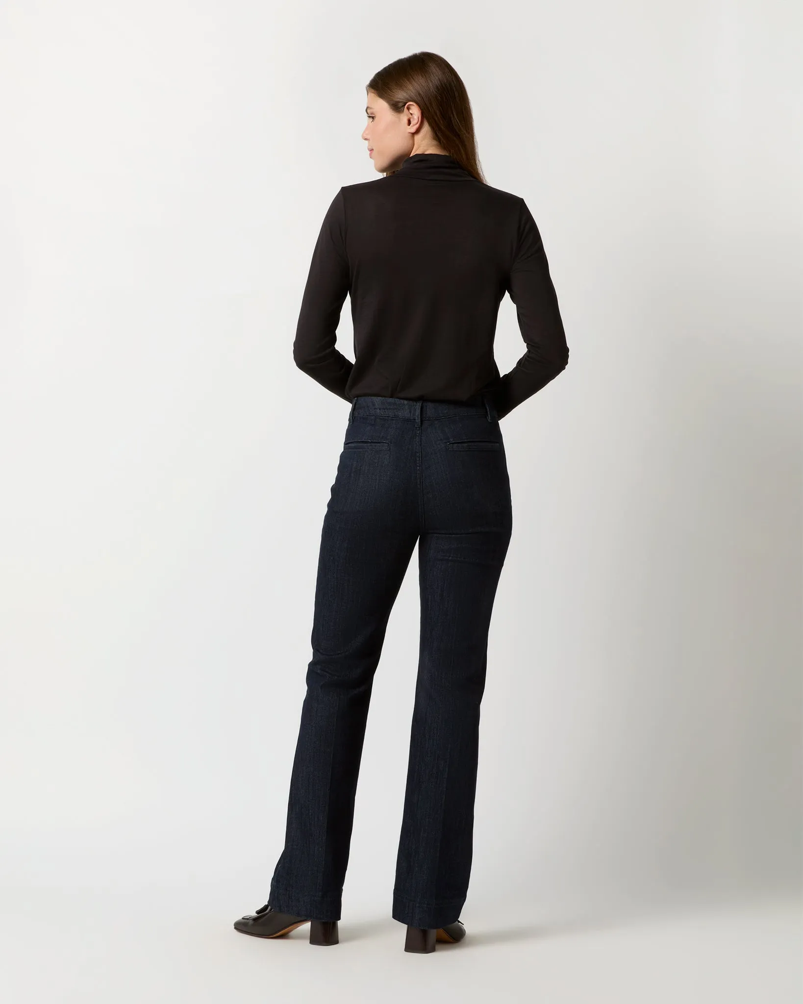 Turtleneck Tee in Black Pima Cotton sold by Mashburn product image thumbnail 5