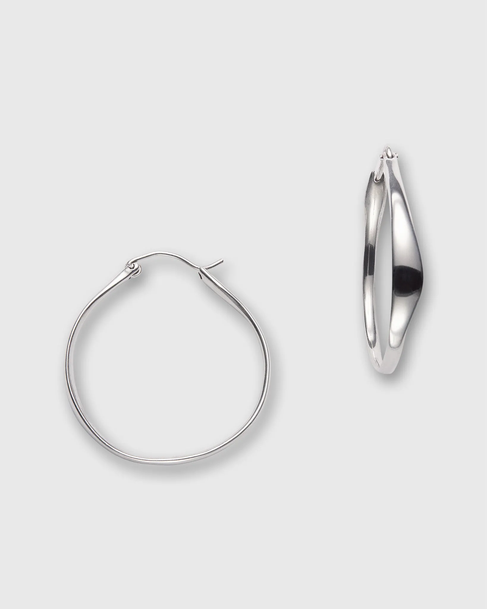 Irregular Hoop Earrings in Silver sold by Mashburn product image thumbnail 3