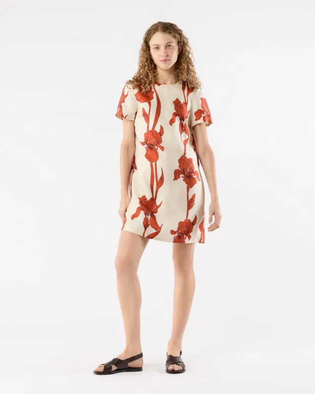 Mini Swing Dress in Iris Silk Twill sold by Mashburn