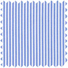 Made-to-Order Anaya Popover Dress in Sky Small Bengal Stripe Poplin sold by Mashburn