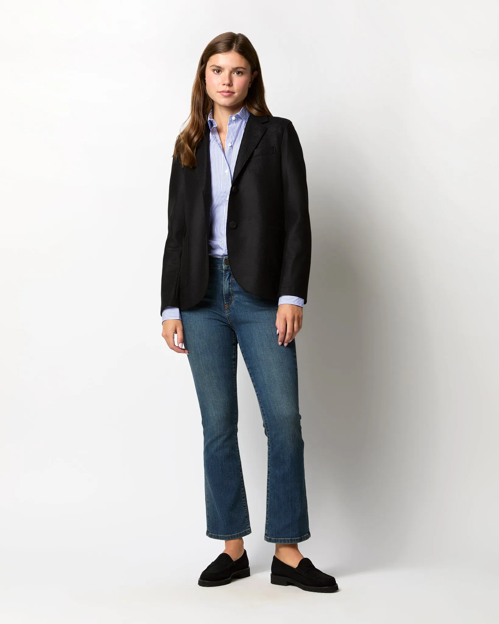 Stand Up Collar Blazer in Black sold by Mashburn product image thumbnail 3
