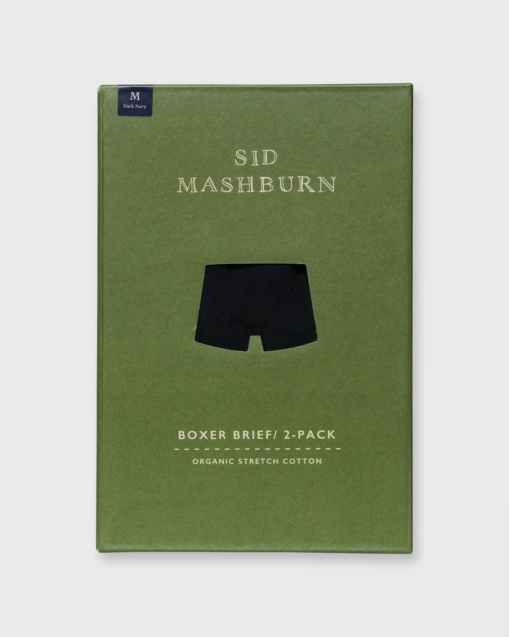 Boxer Brief (Pack of 2) in Dark Navy Organic Stretch Cotton sold by Mashburn product image thumbnail 2