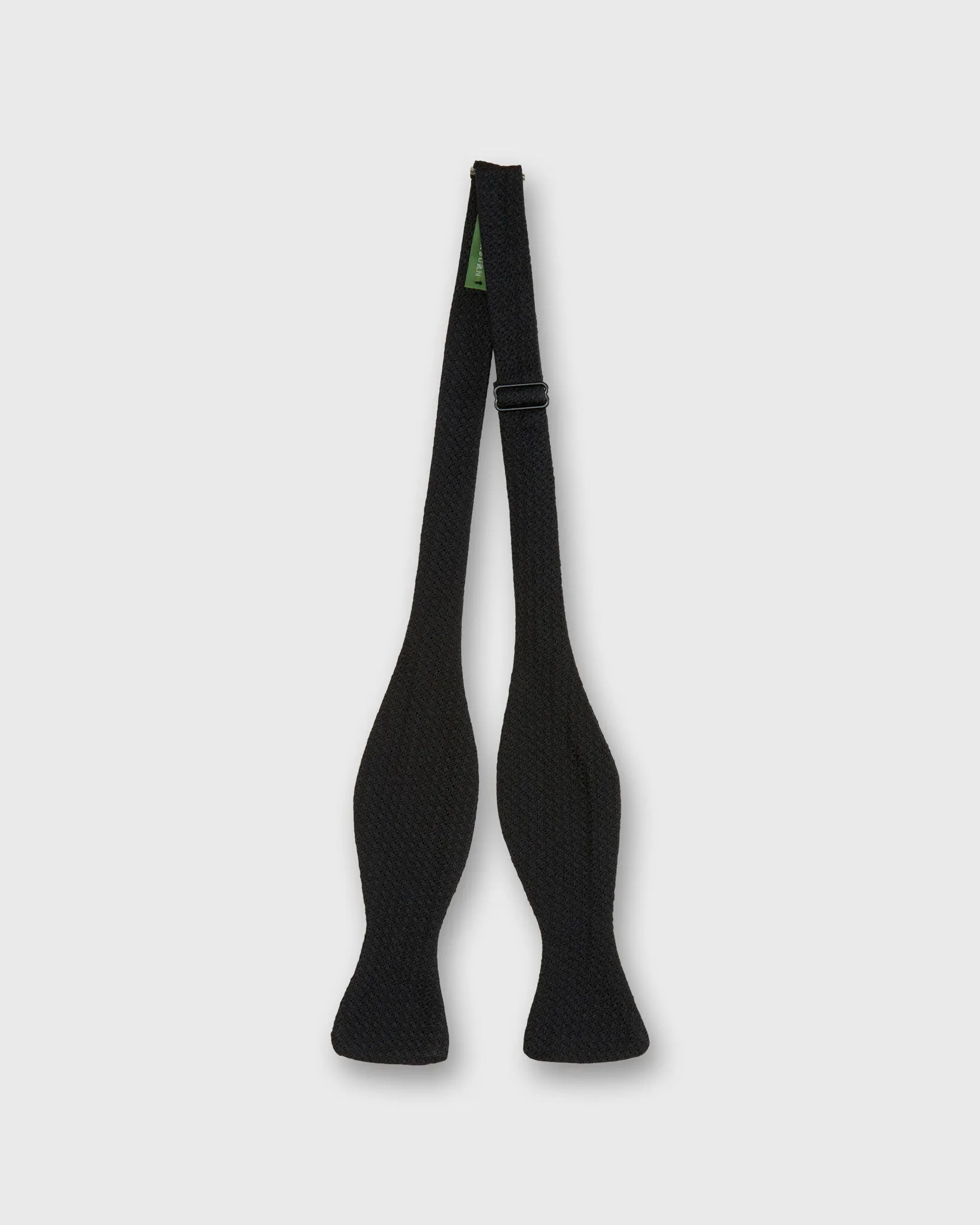 Formal Bow Tie in Black Silk Grosso Grenadine sold by Mashburn product image thumbnail 2