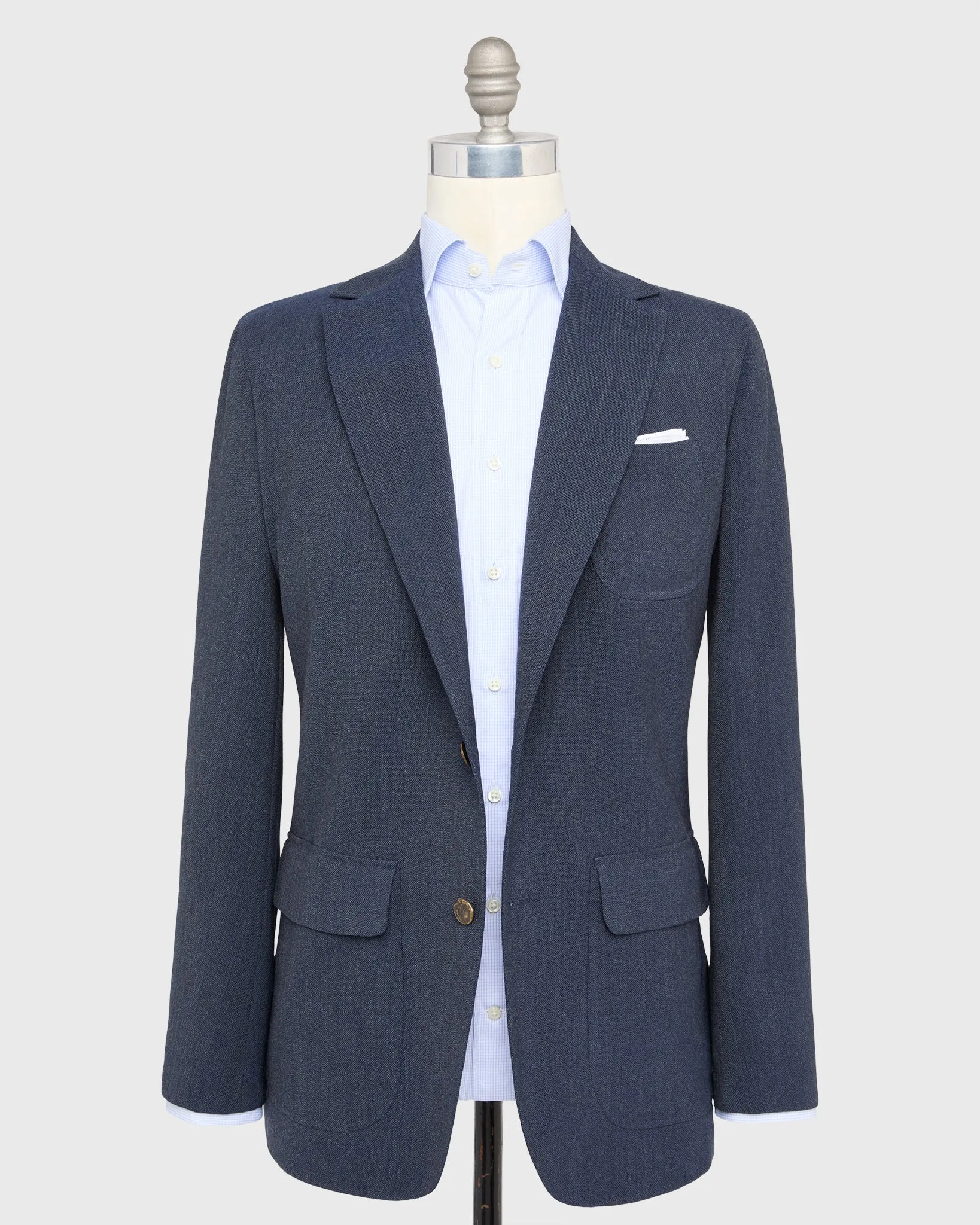 Ghost Blazer in Airforce Blue Quattro Hopsack sold by Mashburn product image thumbnail 3