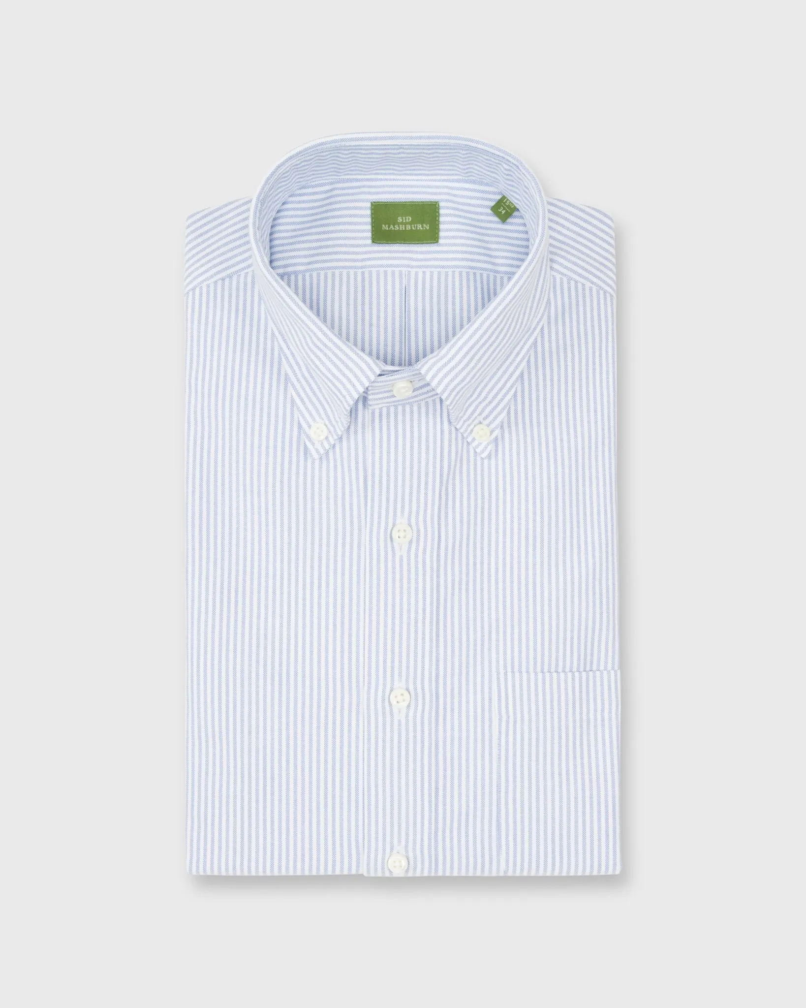 Button-Down Dress Shirt in Blue University Stripe Oxford sold by Mashburn