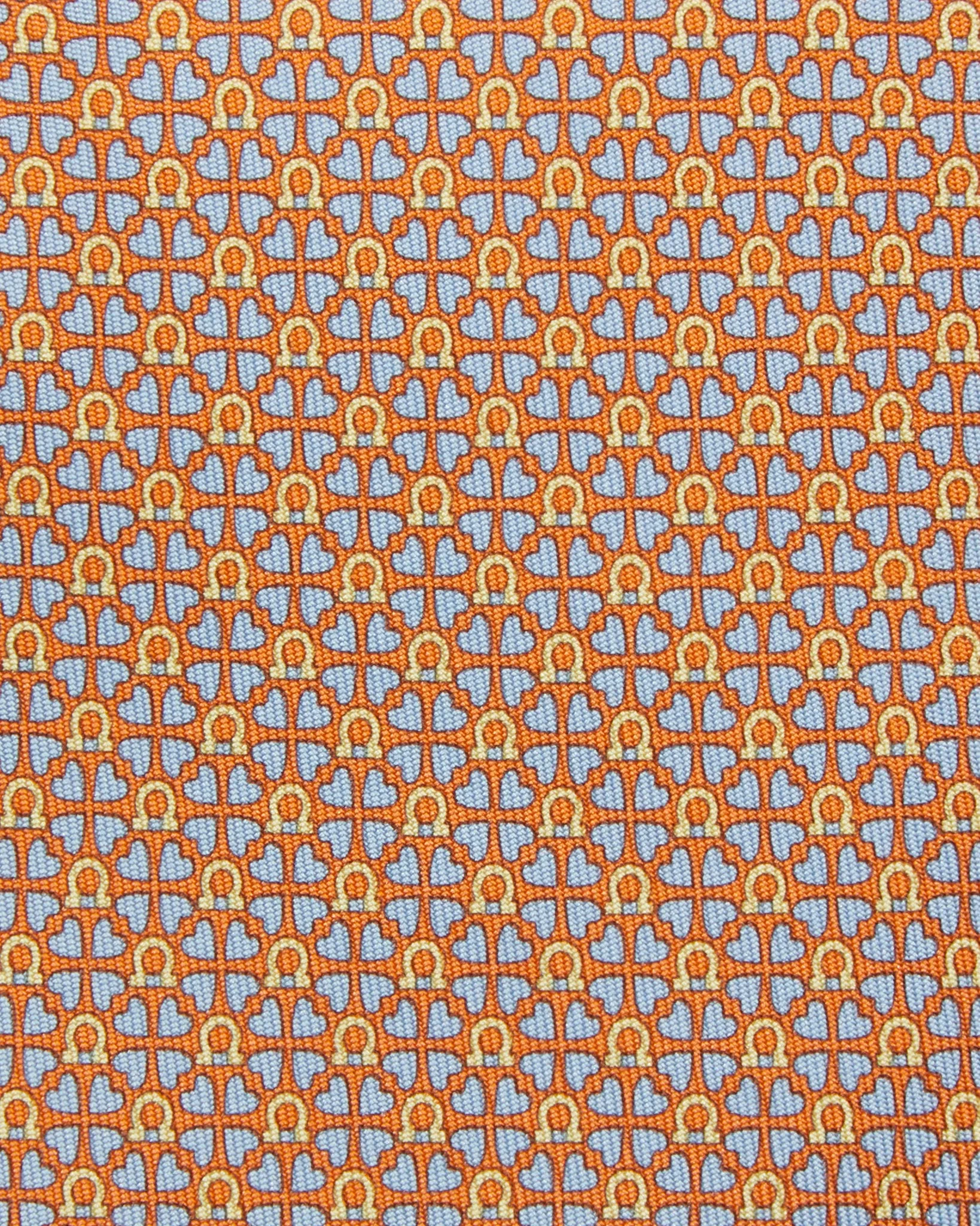 Silk Print Tie in Orange Gancini Foulard sold by Mashburn product image thumbnail 2