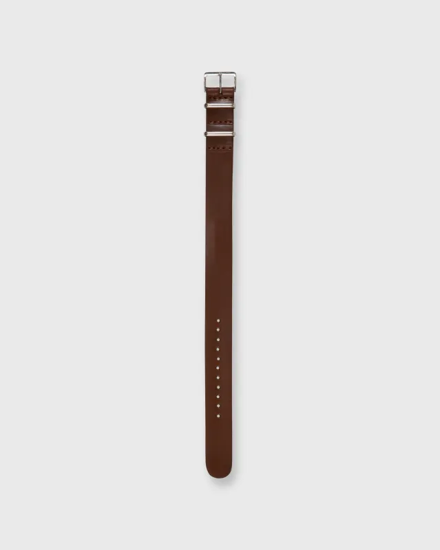 One-Piece Watch Strap in Medium Brown Leather sold by Mashburn