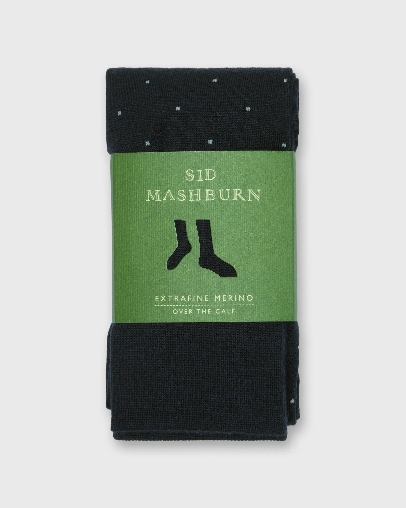 Over-The-Calf Dress Socks in Navy/Grey Dot Extra Fine Merino sold by Mashburn product image thumbnail 2