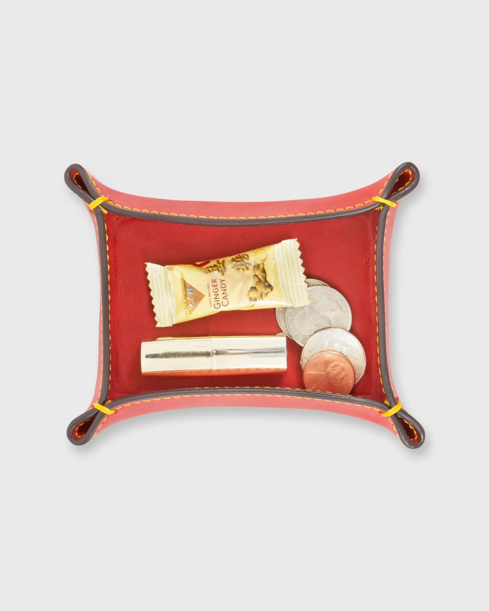 Small Tray in Red Leather sold by Mashburn product image thumbnail 2