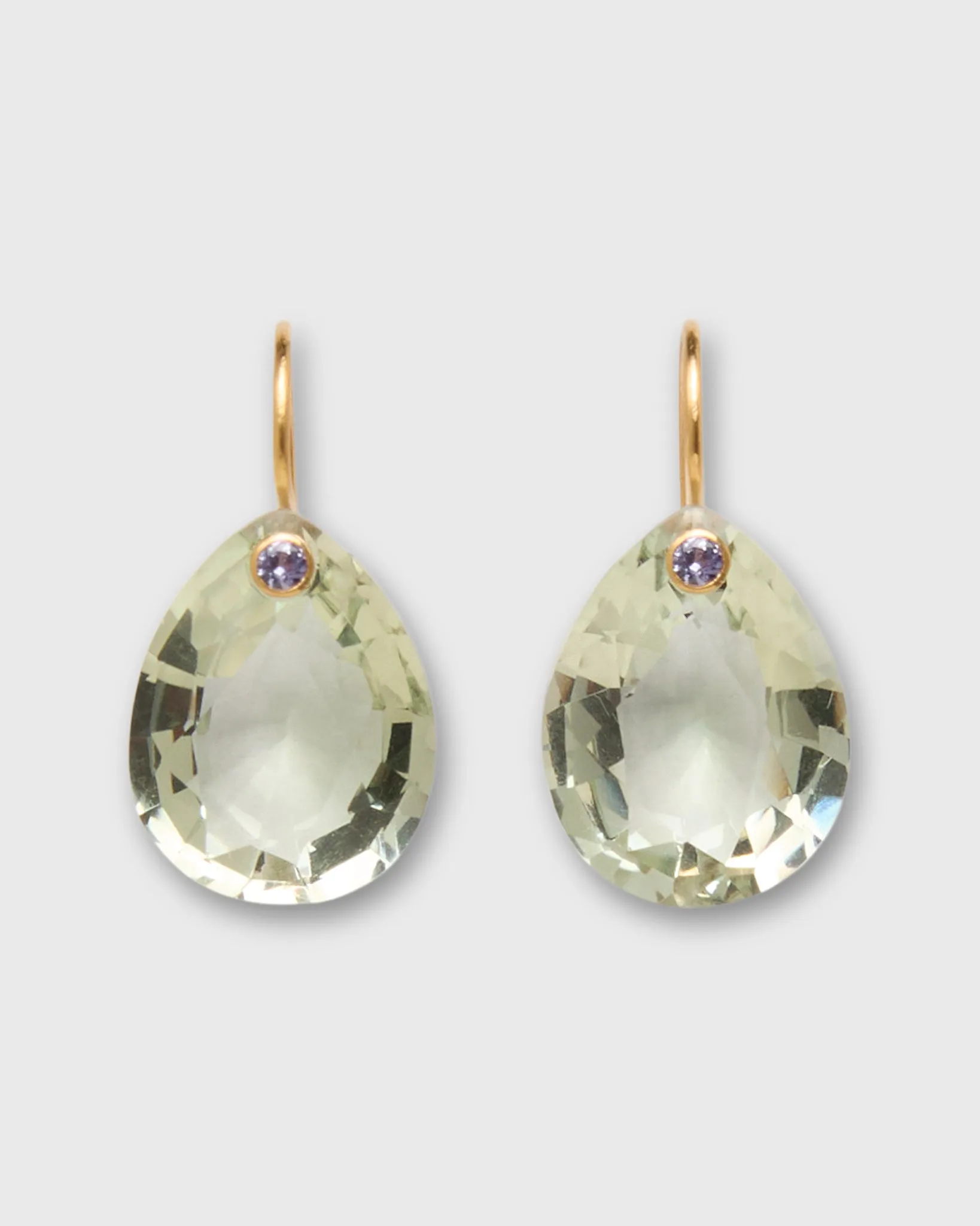 Pearshape Gem Earrings in Green Quartz/Tanzanite sold by Mashburn product image thumbnail 3