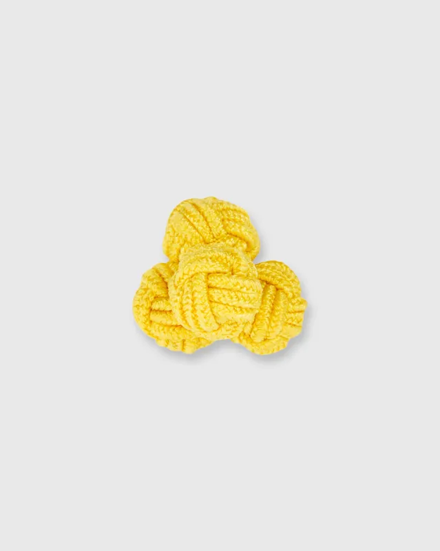 Small Silk Knot Cufflinks in Yellow sold by Mashburn