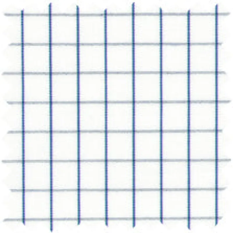 Made-to-Order Mandarin Tunic in White/Blue Graph Check Poplin sold by Mashburn