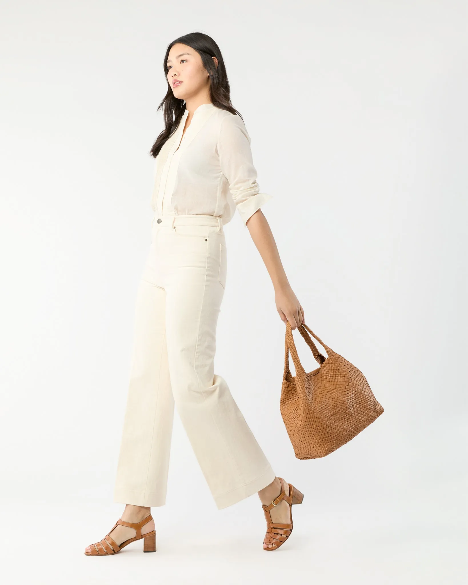 Mercato Handwoven Tote in Tobacco Leather sold by Mashburn product image thumbnail 3