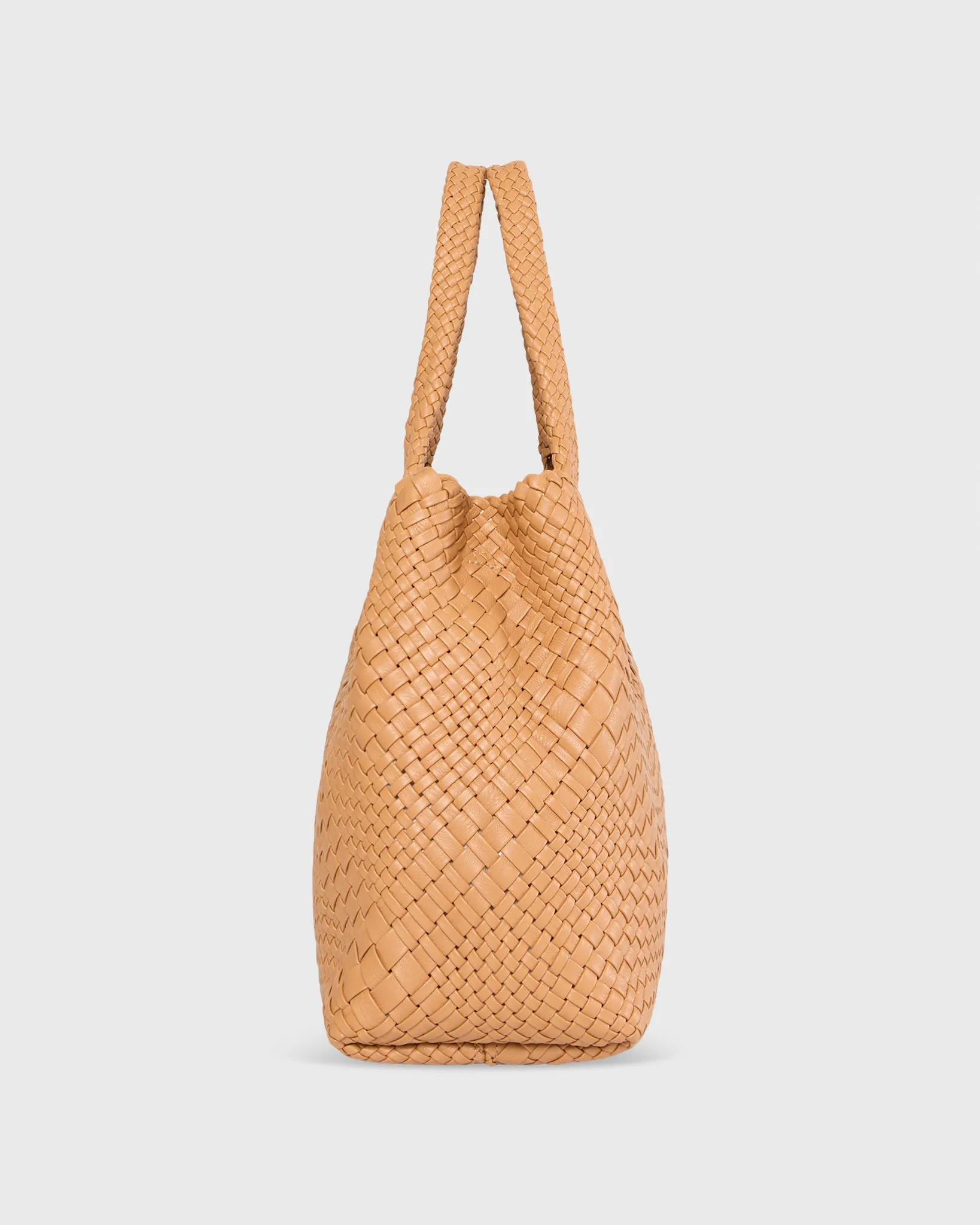 Mercato Handwoven Tote in Tobacco Leather sold by Mashburn product image thumbnail 4
