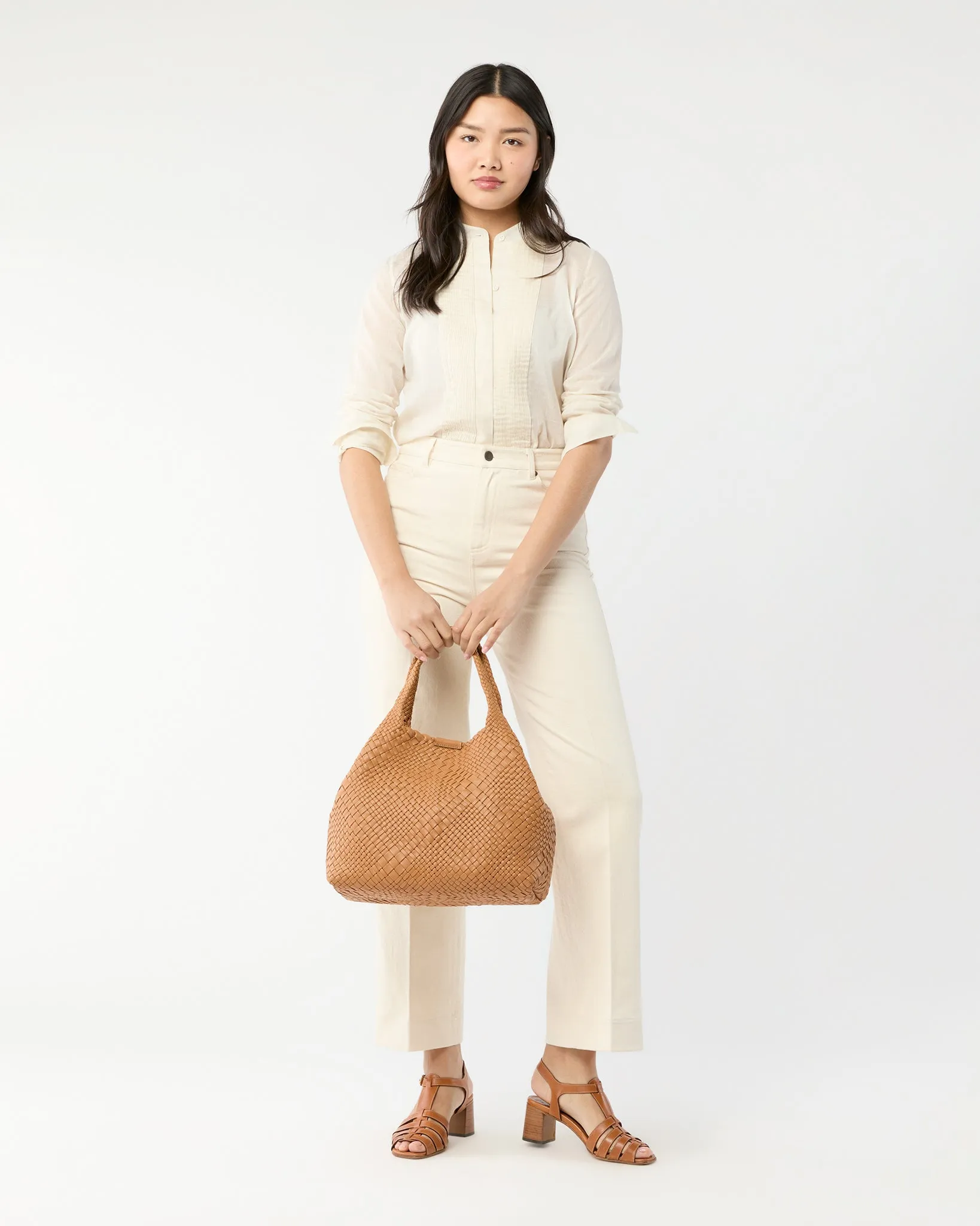 Mercato Handwoven Tote in Tobacco Leather sold by Mashburn product image thumbnail 2