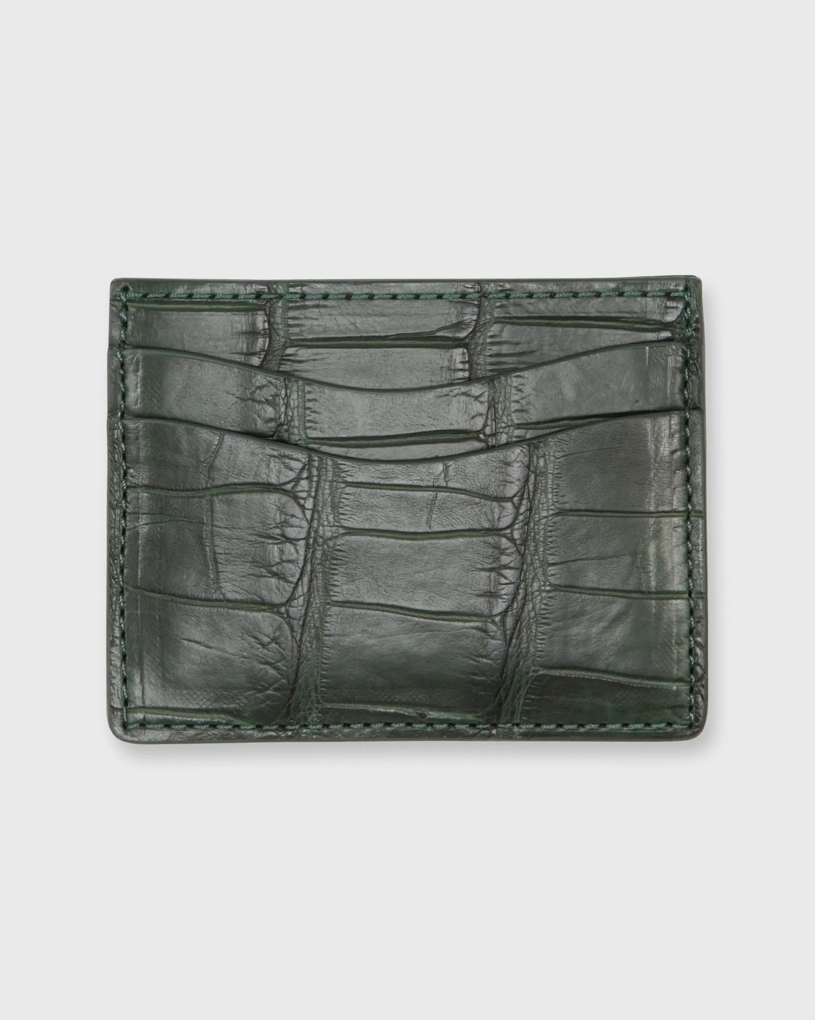 Card Holder in Green Matte Alligator sold by Mashburn product image thumbnail 2