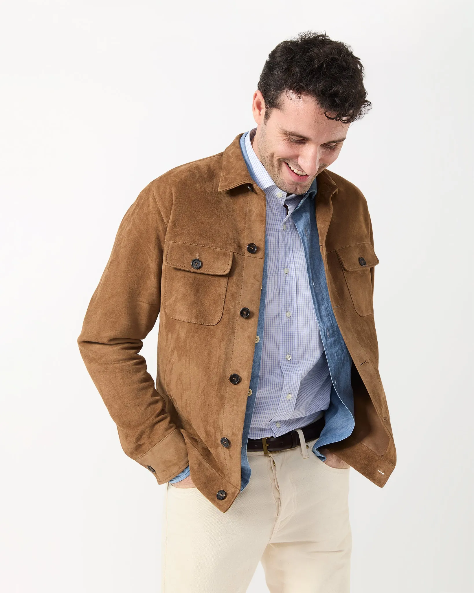 Work Jacket in Tobacco Suede sold by Mashburn product image thumbnail 2