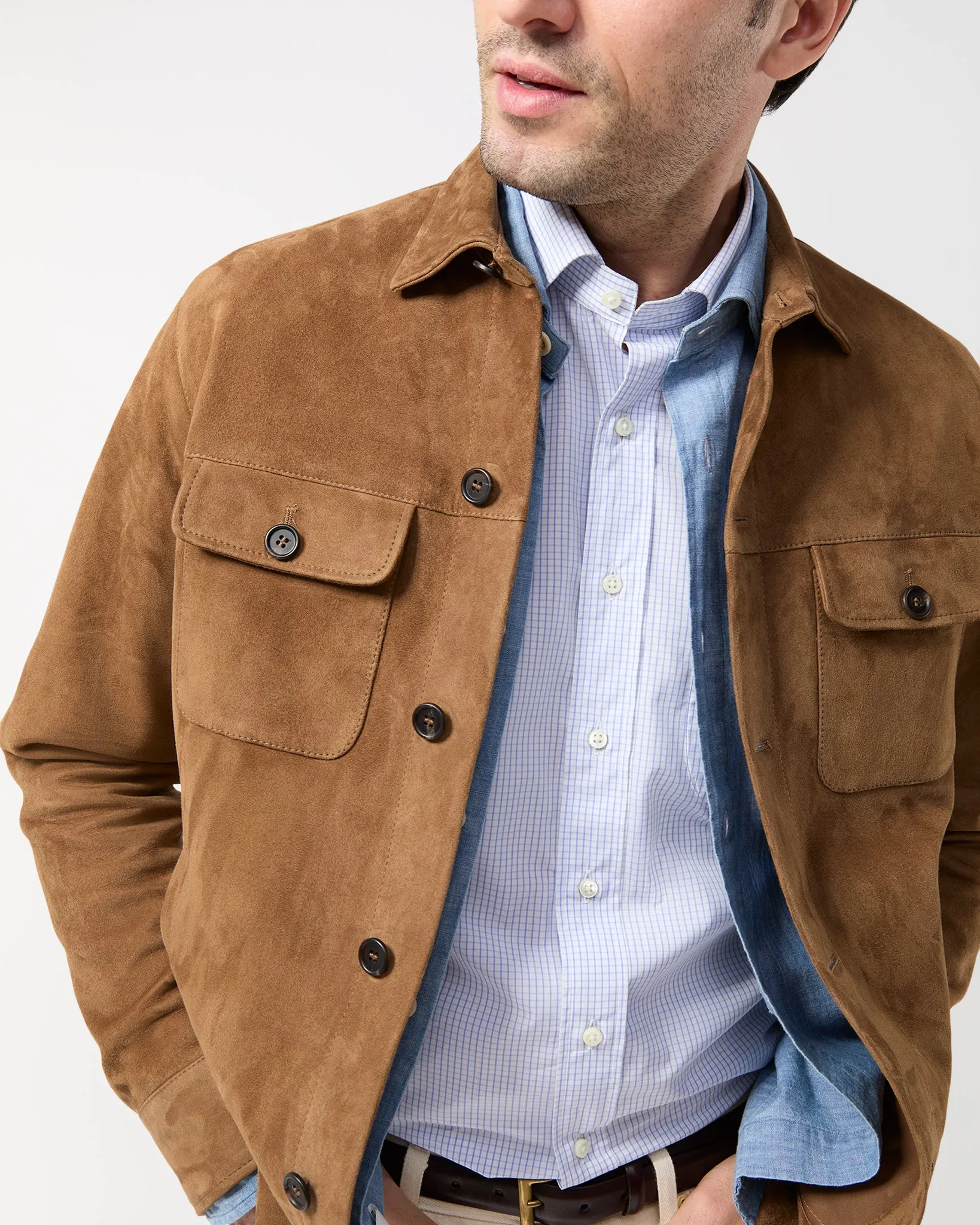 Work Jacket in Tobacco Suede sold by Mashburn product image thumbnail 4