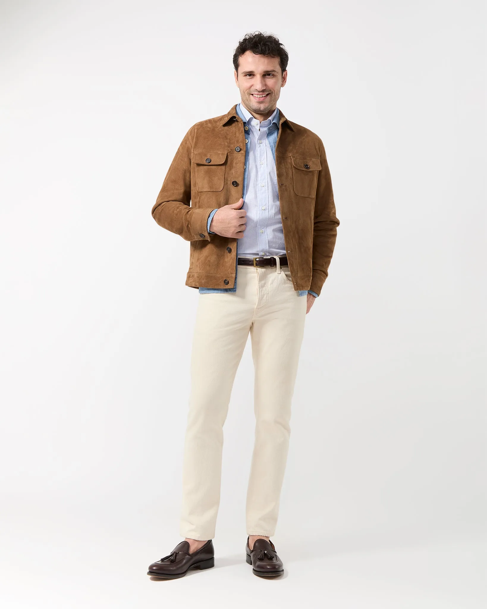 Work Jacket in Tobacco Suede sold by Mashburn product image thumbnail 3
